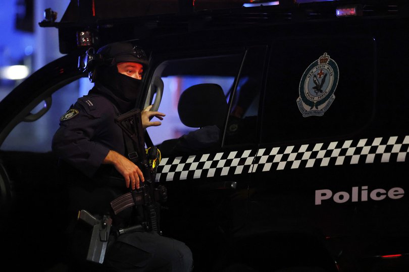 A Police Riot Squad member.