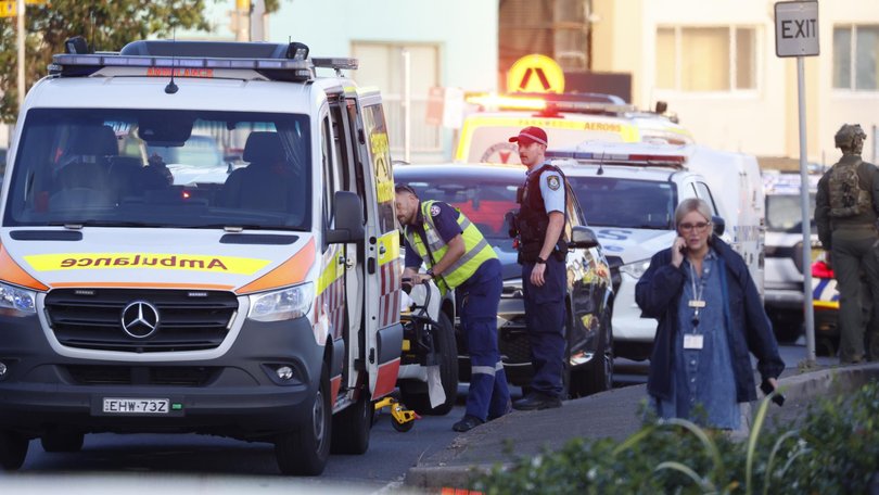 Police are responding to a developing incident at Bondi Beach after reports of multiple people have died after a shooting. Picture: Jonathan Ng