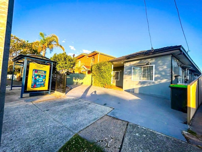 The front of the Campsie home rented by