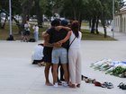 Visitors mourn in front of Bondi Pavilion at Bondi Beach on December 15, 2025 in Sydney, Australia. 