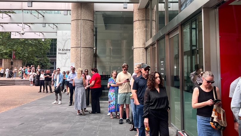 Dozens of donors are lining up outside Sydney’s Town Hall Lifeblood centre, which is currently accepting walk-ins.