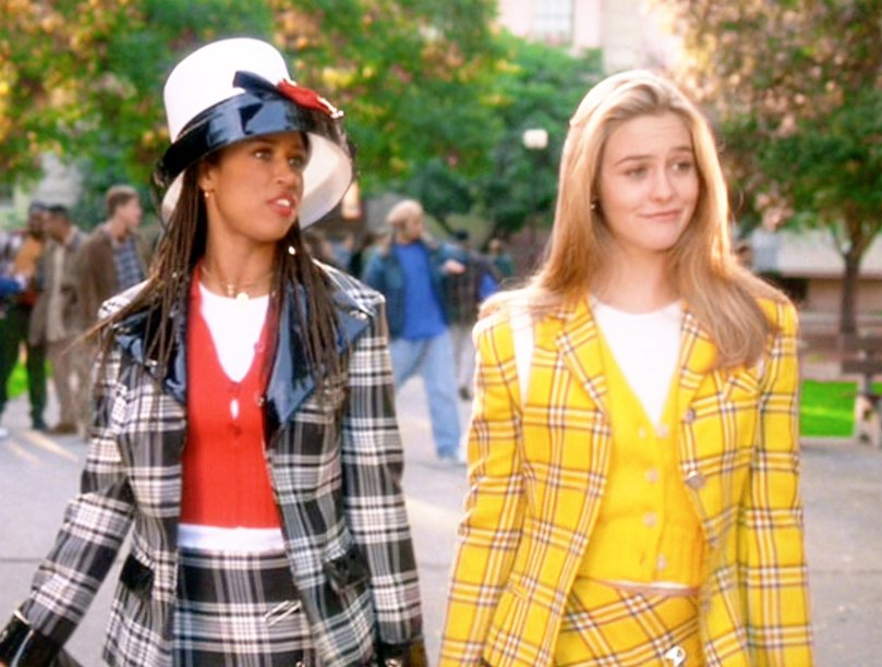 LOS ANGELES - JULY 21: The movie "Clueless", written and directed by Amy Heckerling. Seen here from left, Stacey Dash (as Dionne Davenport), and Alicia Silverstone (as Cher Horowitz). Theatrical wide release, Friday, July 21, 1995. Screen capture. Paramount Pictures. (Photo by CBS via Getty Images)