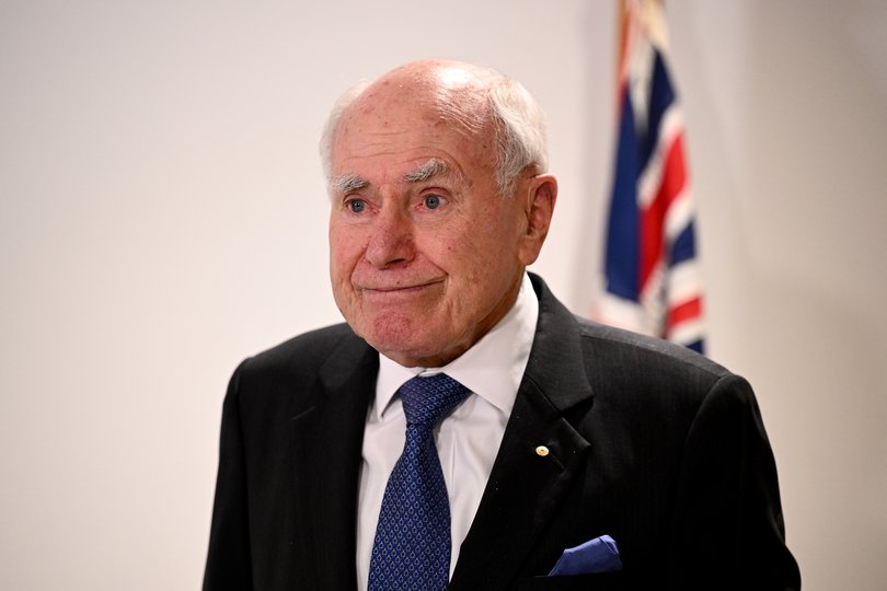 Former prime minister John Howard speaks to media during a press conference in Sydney.