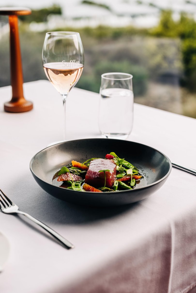 Experience Palate restaurant’s five-course degustation with matching wines and the a la carte menus with chosen bottles of inclusive drops. 