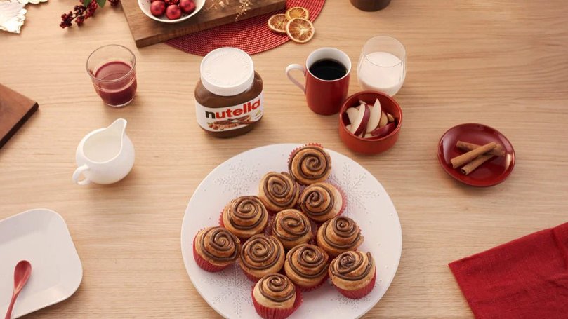 Cinnamon rolls with Nutella.