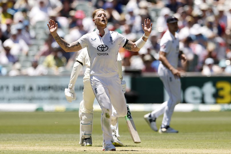 Ben Stokes of England reacts during day one of the Third Test Match.