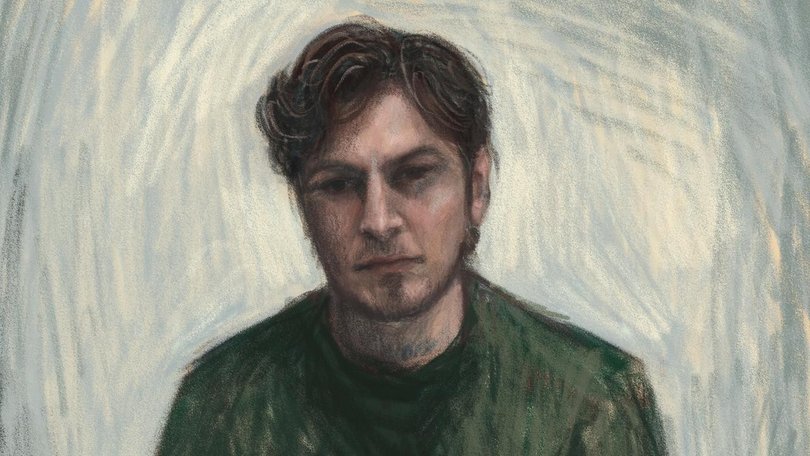 Tom Silvagni did not react when hearing his jail sentence by video link from prison. (Anita Lester/AAP PHOTOS)