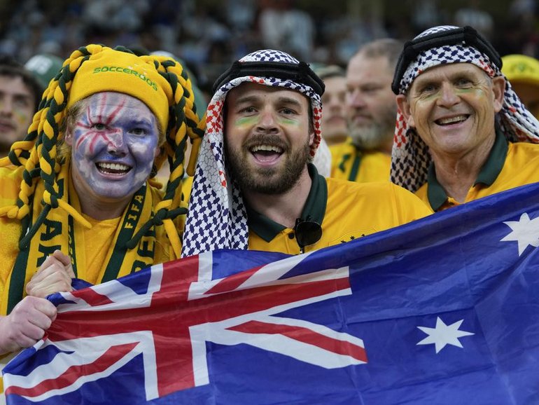 Keen Australia fans went to the Qatar World Cup and will hope to watch the Socceroos in the USA too. (AP PHOTO)