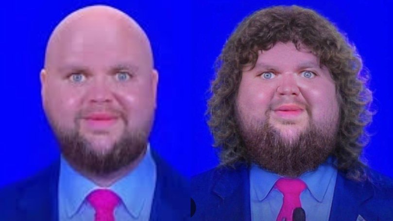 JD Vance with significant AI alteration.