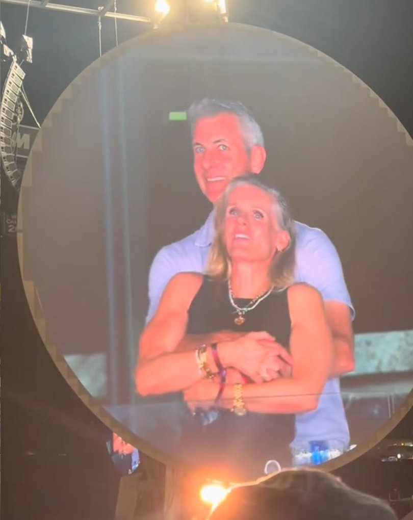 Andy Byron held Kristin Cabot during a Coldplay concert.