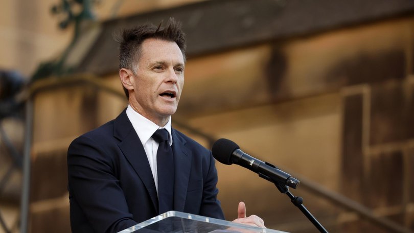 In an emotional speech on Thursday, NSW Premier Chris Minns urged people not to give up hope as he spoke at St Mary’s Cathedral. Picture: NewsWire/ Jonathan Ng