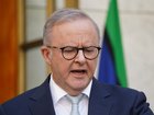 Australian Prime Minister Anthony Albanese speaks to media during a press conference at Parliament House.