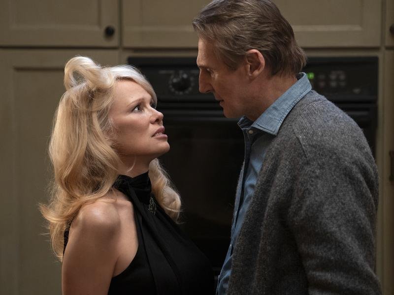 Pamela Anderson and Liam Neeson star in the reboot of The Naked Gun. 