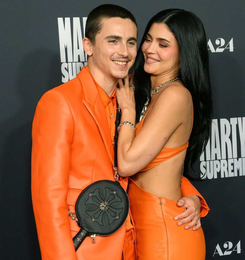 Timothée Chalamet and Kylie Jenner at the LA premiere. 