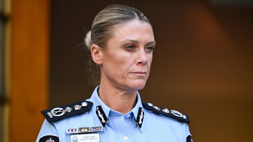 AFP Commissioner Krissy Barrett at Parliament House.