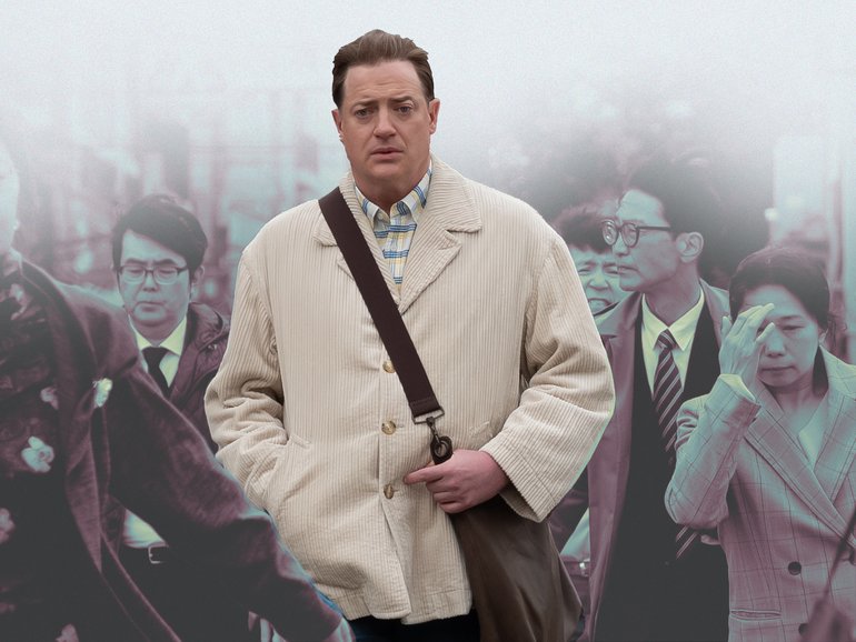 In Rental Family, Brendan Fraser’s character is an actor working for a rental family agency. 