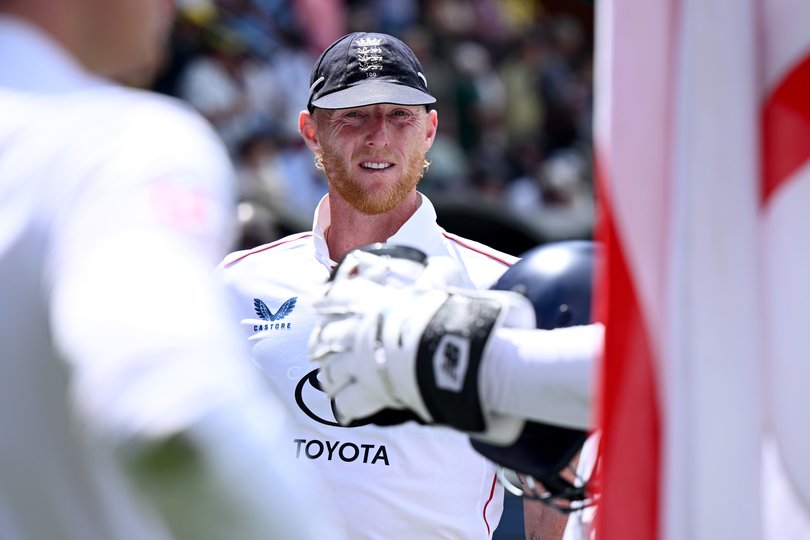 ADELAIDE, AUSTRALIA - DECEMBER 19: England captain Ben Stokes during day three of the Third Test Match in the 2025-26 Ashes Series between Australia and England at Adelaide Oval on December 19, 2025 in Adelaide, Australia. (Photo by Gareth Copley/Getty Images)