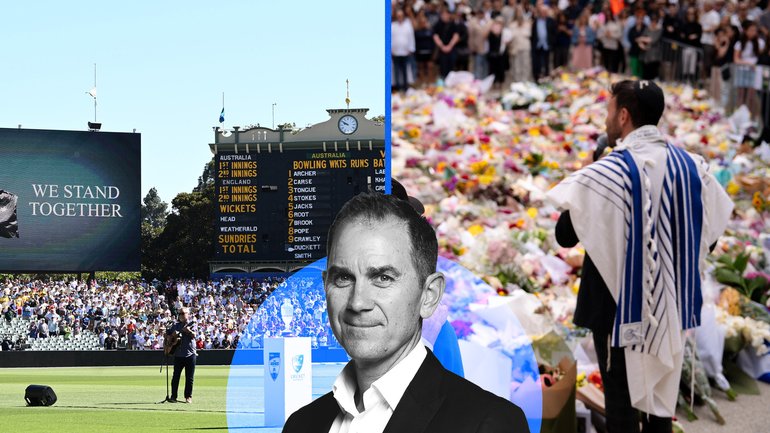 John Williamson singing True Blue and the Bondi memorial. 