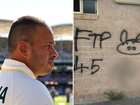 Usman Khawaja has taken time out of his 39th birthday celebrations to react to disgusting graffiti on a Brisbane mosque.