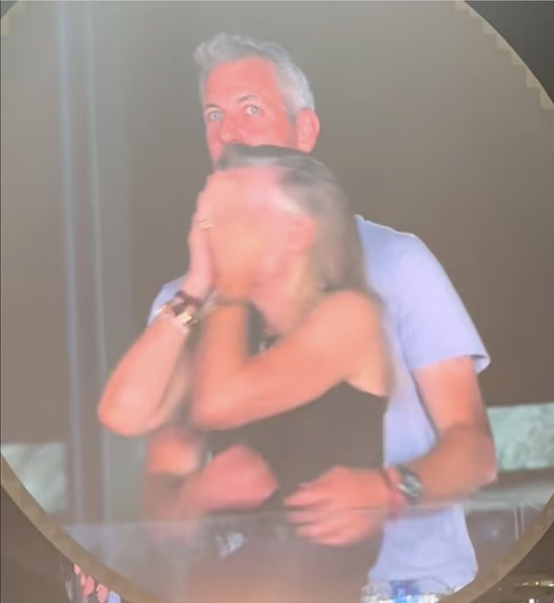 The stunned words uttered by the CEO of a billion-dollar company who was caught cozying up to a female colleague on a Coldplay concert kisscam have been revealed. As he caught view of himself on the big screen, he appeared to snap 'f**king hell, it's me'. Andrew Byron, 50, made the outburst after the camera exposed him with his arm around co-worker Kristin Cabot's waist during the gig at Boston's Gillette Stadium Tuesday night. The pair work at artificial intelligence start-up Astronomer. Chief People Officer Cabot, 56, seemingly uttered a more measured 'This is awkward' on realizing she and Byron were on a big screen. They quickly turned their backs to the camera and tried hiding from its lens - but Coldplay singer Chris Martin was quick to crack a joke about their awkwardness. 'Oh look at these two! Oh what? Either they're having an affair, or they're just very shy.'