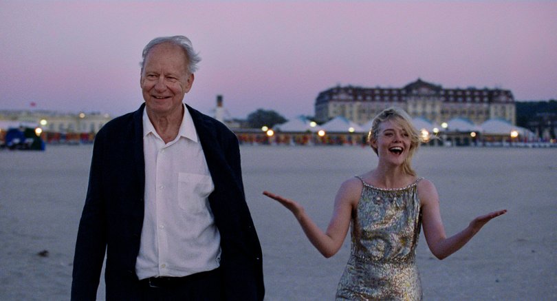 Stellan Skarsgard with Elle Fanning.