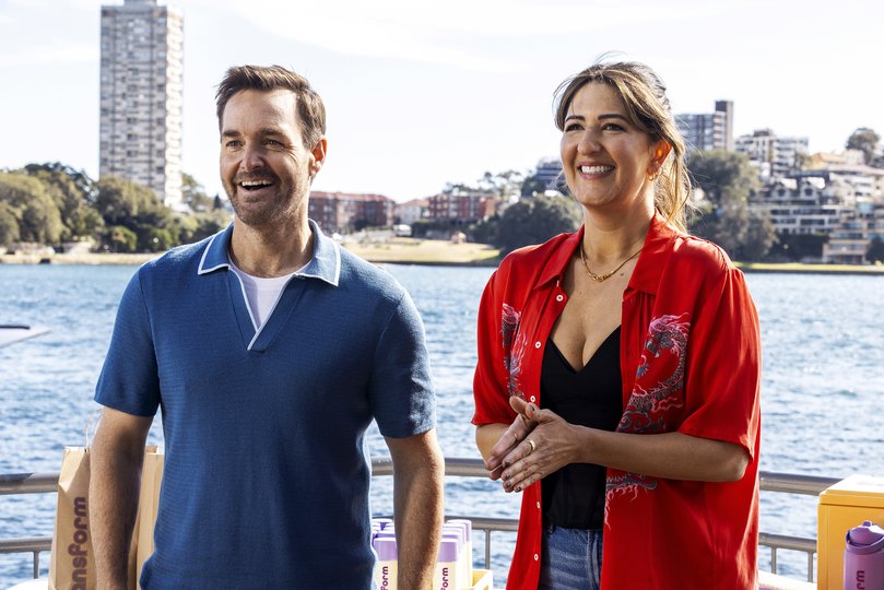 Will Forte and D’Arcy Carden as siblings Martin and Vicki.