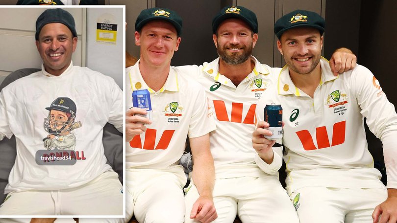 The Australians are in party mode after wrapping up an Ashes series victory at Adelaide Oval in jubilant scenes on Sunday.