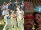 Australia celebrating the Ashes win.