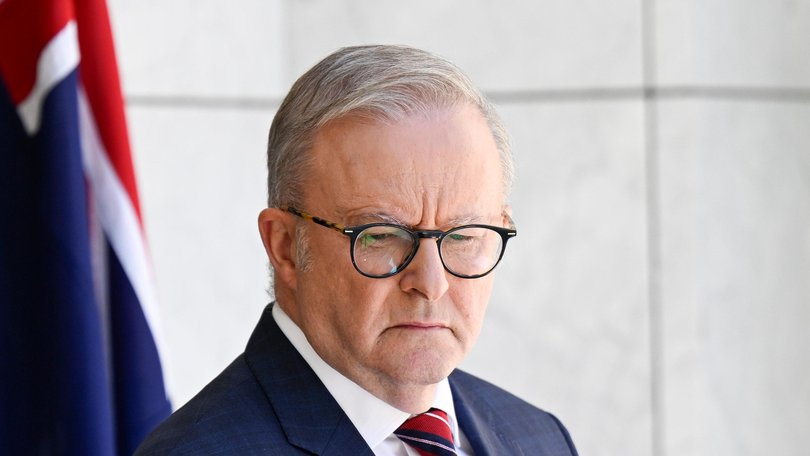 CANBERRA, AUSTRALIA - NewsWire Photos - December 22, 2025: Prime Minister Anthony Albanese holds a press conference at Parliament House in Canberra. NewsWire / Martin Ollman
