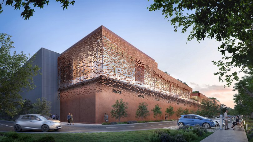 An artist’s impression of Goodman’s PAR02 data centre inParis, France