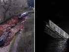 Dozens have been evacuated after an enormous sinkhole opened in a canal in England's West Midlands.