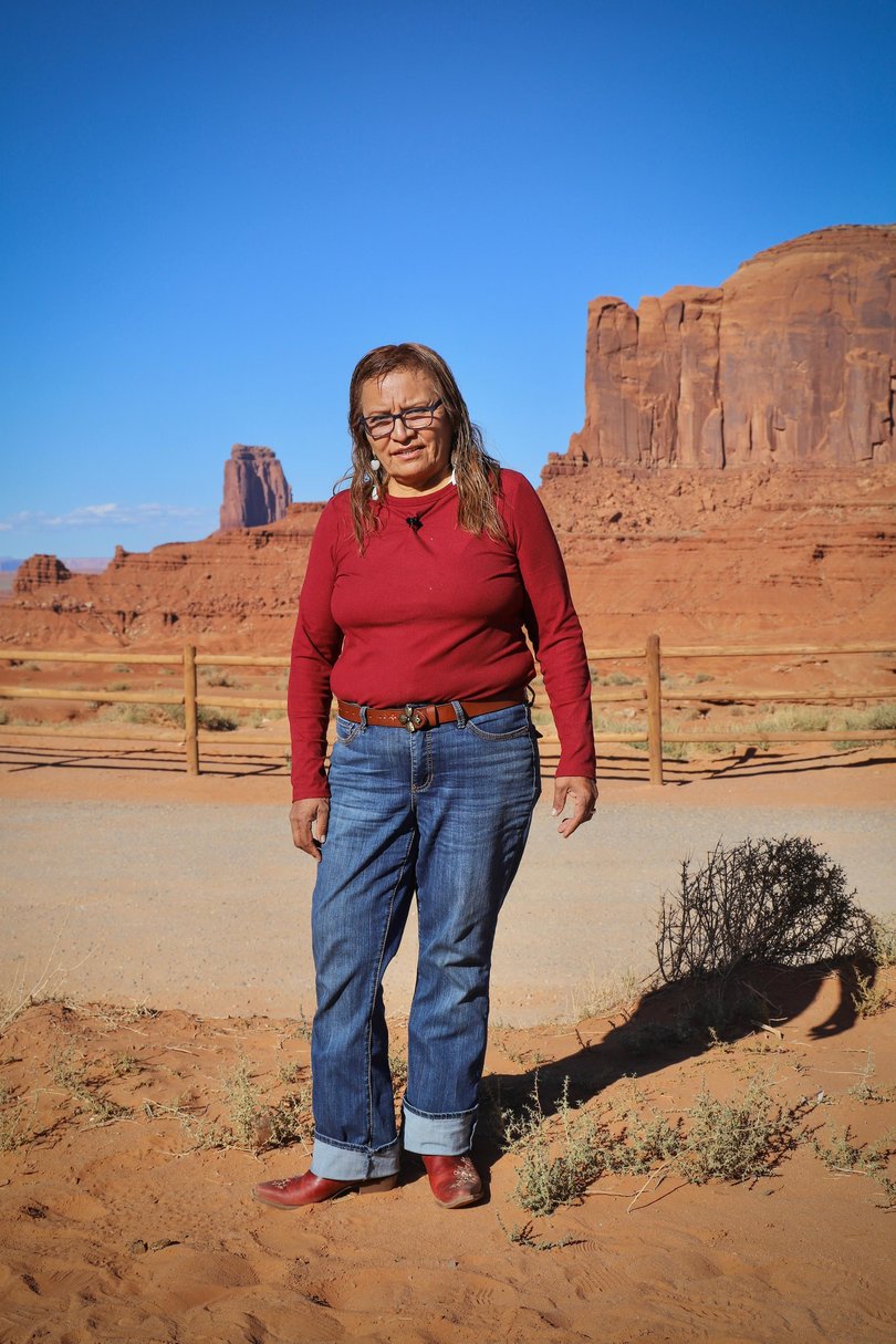 Helen Meyerson, a tour guide. Fallout from the slump in travel to the U.S. has reached all the way to Monument Valley, where a dozen Navajo guides told The New York Times that their international business evaporated this year. 