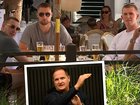 England players drinking in Noosa earlier this month, and inset, cricket boss Rob Key.
