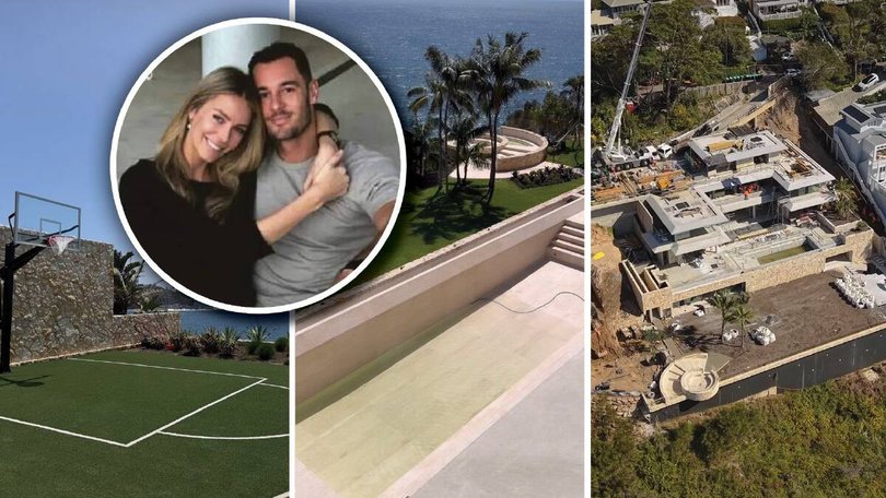 Jennifer Hawkins and Jake Wall's development company J Group Projects are putting the finishing touches on their mansion in Whale Beach. Pictures Instagram
