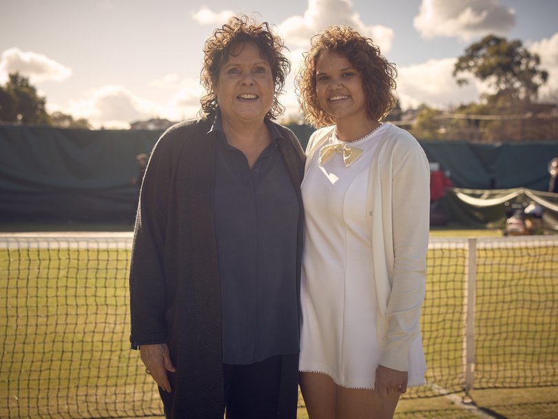 Lila McGuire with Evonne Goolagong