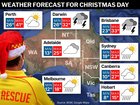 Australia's Christmas Day weather outlook includes rain and extreme heat. (Joanna Kordina/AAP PHOTOS)
