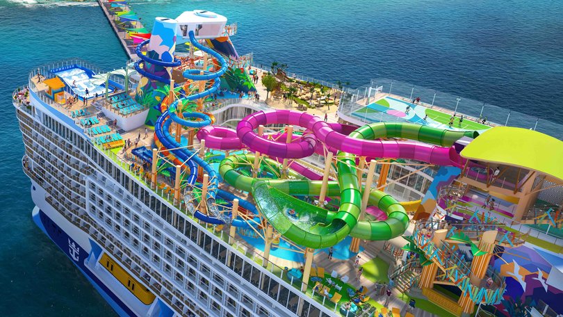 Excess food can be used to generate power for the ship’s water park.