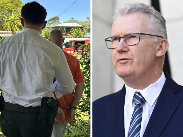 A British national charged with displaying nazi symbols has had his visa cancelled and faces deportation from Australia.