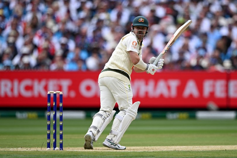 MELBOURNE, AUSTRALIA - DECEMBER 26: Travis Head of Australia bats during day one of the Fourth Test in the 2025/26 Ashes Series between Australia and England at Melbourne Cricket Ground on December 26, 2025 in Melbourne, Australia. (Photo by Gareth Copley/Getty Images)