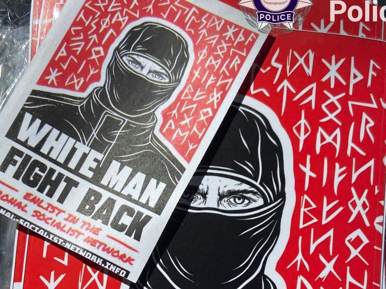 A teen has been charged after alleged public performances of a banned nazi salute.