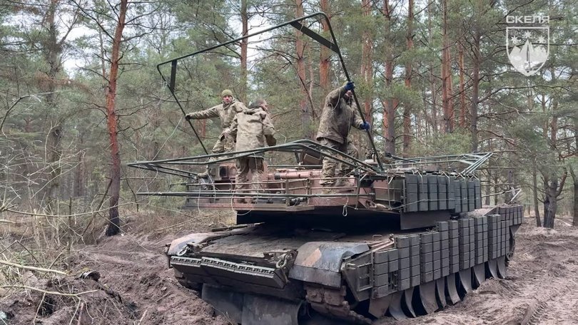 Australian Abrams tanks in service with the 425th "Skala" Regiment of the Ukrainian Armed Forces. 