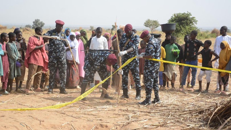 A US air strike hit a field near a village in Sokoto state, Nigeria, on Christmas Day. (AP PHOTO)