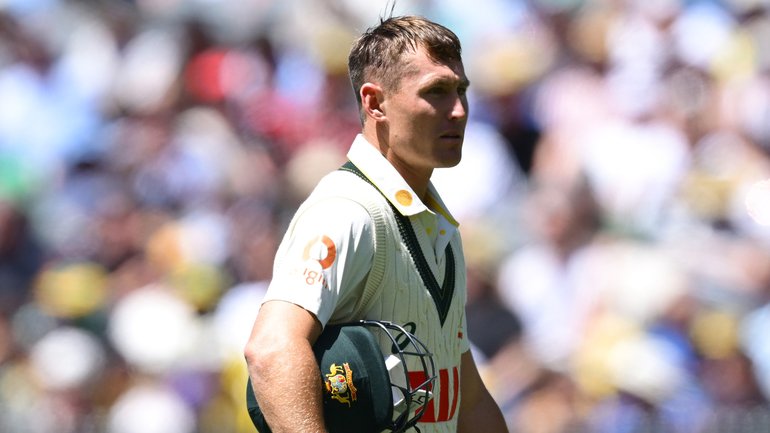 Marnus Labuschagne was dismissed in a chaotic first session at the MCG on Saturday.