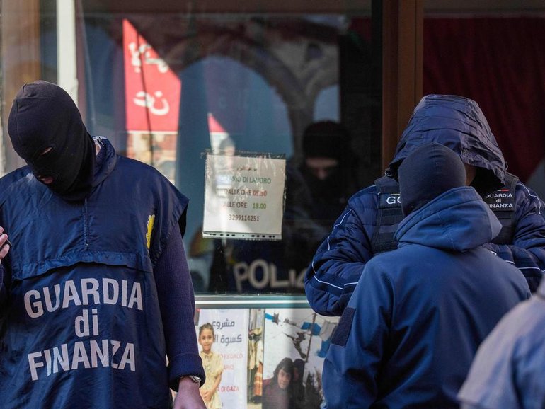Italian police arrested nine people suspected of raising millions of euros for Hamas. (AP PHOTO)