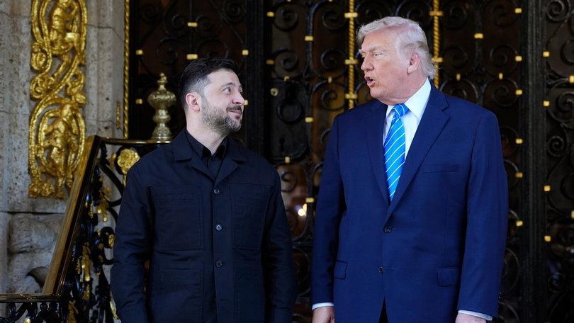 Ukraine President Volodymyr Zelenskiy has arrived for ceasefire talks with President Donald Trump. (AP PHOTO)