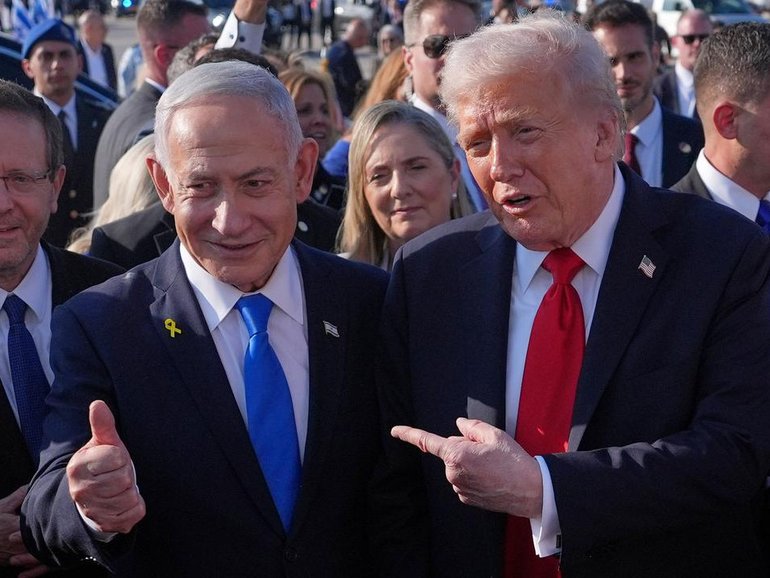 Israeli Prime Minister Benjamin Netanyahu is heading to Florida for talks with US President Donald Trump to discuss the next steps of the ceasefire. (AP PHOTO)