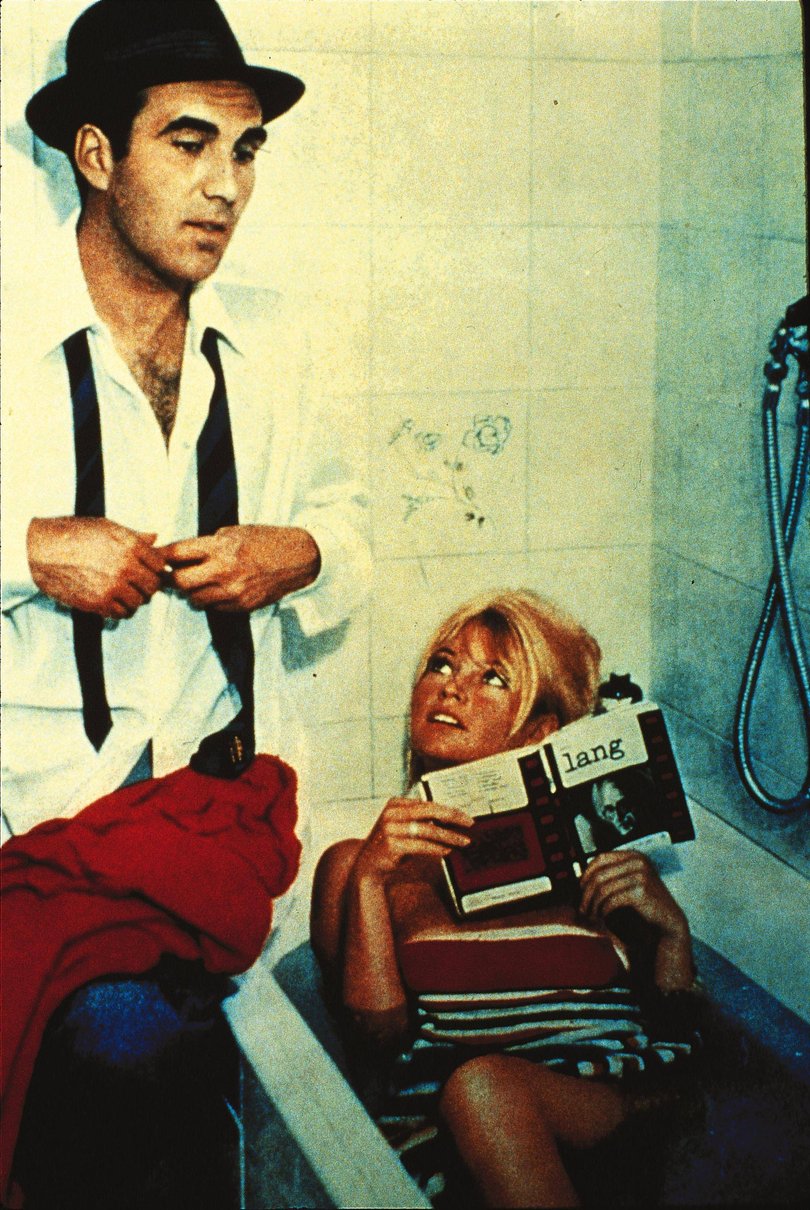 Michel Piccoli and Brigitte Bardot in Jean-Luc Godard’s film Contempt (1963).