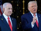 Donald Trump with Benjamin Netanyahu, says he wants to get to the second phase of the Gaza deal. (AP PHOTO)