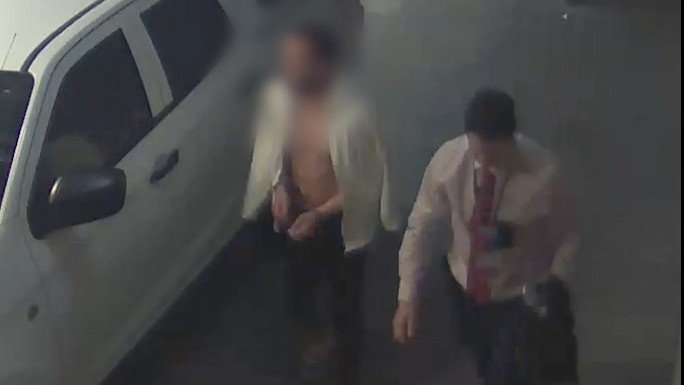 The 24-year-old man, left, was arrested after police raided a home on Isis Street in Fairfield West.