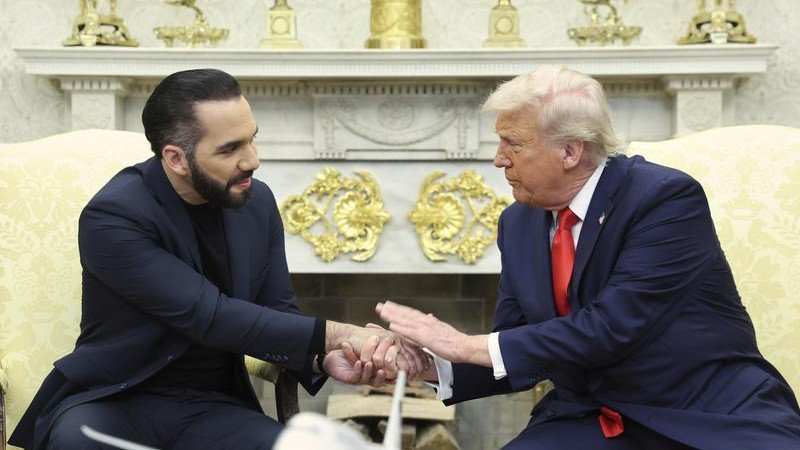 Nayib Bukele meets with Donald Trump. 